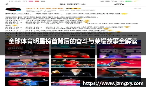 全球体育明星榜首背后的奋斗与荣耀故事全解读